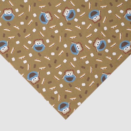Papier Mousseline Cookie Monster S'mores Motif (Détail)
