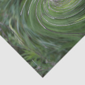 Papier Mousseline Cool Abstrait Retro Chartreuse Green Floral Swirl (Détail)