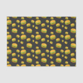Papier Mousseline Cool and fun yummy burger pattern dark gray (Recto)