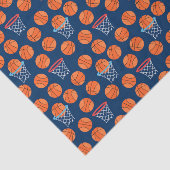 Papier Mousseline cool carrelé basket-ball motif (Détail)