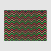 Papier Mousseline Cool Chevron Pattern on Black (Recto)