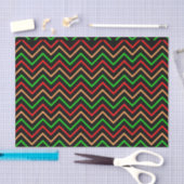 Papier Mousseline Cool Chevron Pattern on Black (Artisanat)