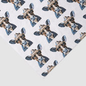 Papier Mousseline Cool Cowboy Cow Western Humour Design (Détail)