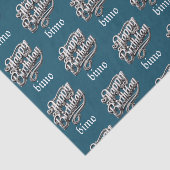 Papier Mousseline cool cyan heureux anniversaire élégant et luxe (Détail)