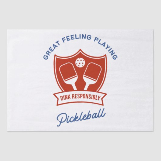 Papier Mousseline Cool de Pickleball design à porter (Recto)