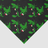 Papier Mousseline Cool Dragon Noir Vert Noir (Détail)