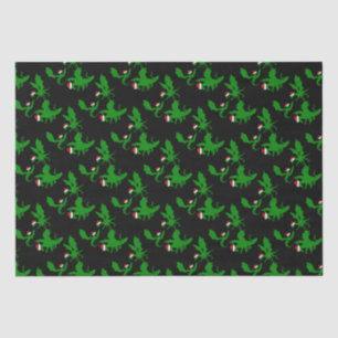 Papier Mousseline Cool Dragon Noir Vert Noir
