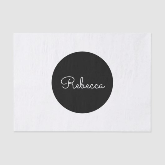 Papier Mousseline Cool Editable White Script Design rétro-moderne (Recto)
