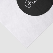 Papier Mousseline Cool Editable White Script Design rétro-moderne (Détail)