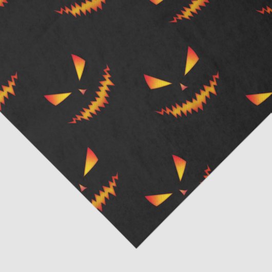 Papier Mousseline Cool effrayant Jack O'Lantern visage motif d'Hallo (Détail)