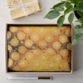 Papier Mousseline Cool Juicy Orange fruit slices pattern water drops (Cadeau)