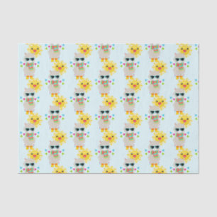 Papier Mousseline Cool Llama et souriant Kawaii Sun