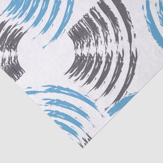 Papier Mousseline Cool, moderne, bleu abstrait tendance (Détail)