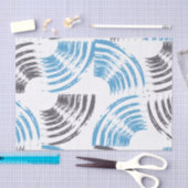 Papier Mousseline Cool, moderne, bleu abstrait tendance (Artisanat)