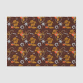 Papier Mousseline Cool Occidental cowboy motif carrelé (Recto)
