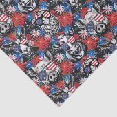 Papier Mousseline Cool Patriotique Barnyard Animaux (Détail)