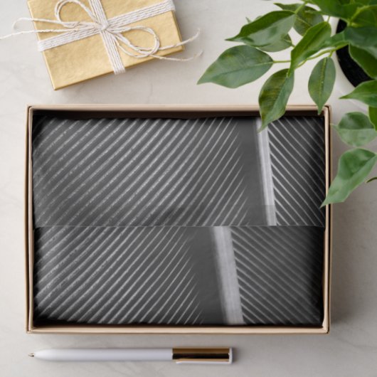 Papier Mousseline Cool silver gray elegant texture geometric lines (Cadeau)