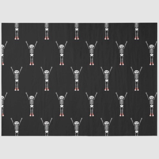 Papier Mousseline Cool Skeleton Motif Halloween (Recto)