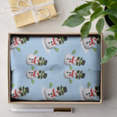 Papier Mousseline Cool Snowman Noël motif bleu hiver (Cadeau)