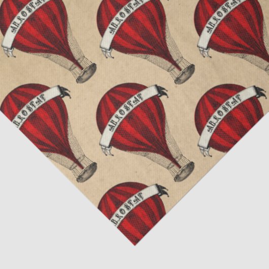 Papier Mousseline Cool steampunk ballon motif carrelé (Détail)