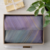 Papier Mousseline Cool Strata | Belle Agate bleu violet et or (Cadeau)