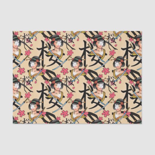 Papier Mousseline Cool tatouage amoureux de carrelage (Recto)