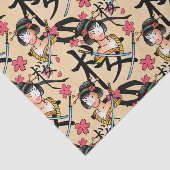 Papier Mousseline Cool tatouage amoureux de carrelage (Détail)