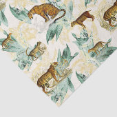 Papier Mousseline Cool Tropical Safari Wild Cats Tiger Leopard (Détail)