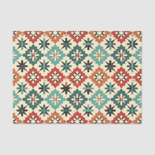 Papier Mousseline Cool Western amoureux motif (Recto)