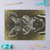 Papier Mousseline Cool Zebra Abstrait (Artisanat)