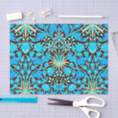 Papier Mousseline Copie, Aqua et brun de jacinthe de William Morris (Artisanat)