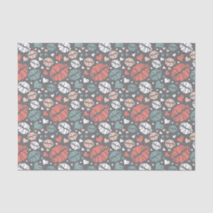 Papier Mousseline Copie de baiser et motif de coeur