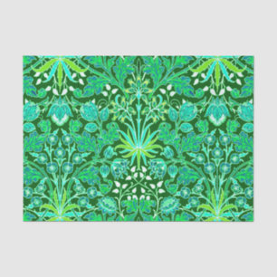 Papier Mousseline Copie de jacinthe de William Morris, vert vert