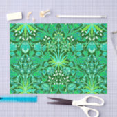 Papier Mousseline Copie de jacinthe de William Morris, vert vert (Artisanat)