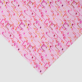 Papier Mousseline Copie de notes musicales - rose, multi (Détail)