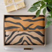 Papier Mousseline Copie de tigre de Faux (Cadeau)