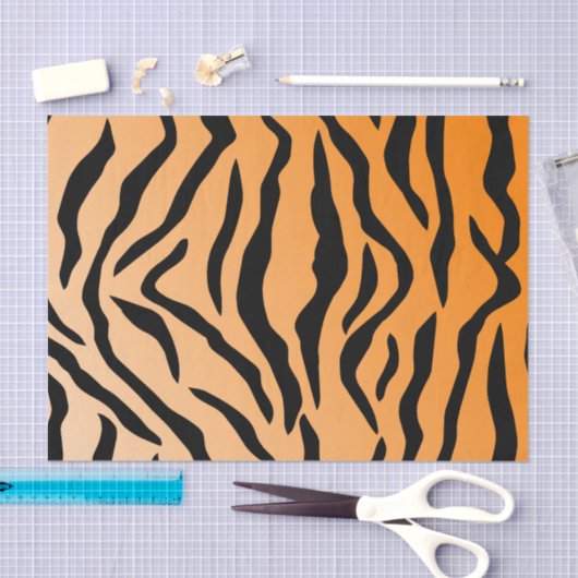 Papier Mousseline Copie de tigre de Faux (Artisanat)