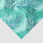 Papier Mousseline Copie en feuille de palmier, turquoise, Teal et (Détail)