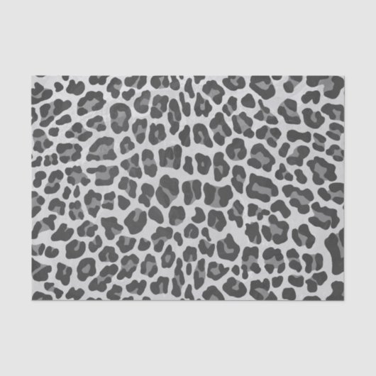Papier Mousseline Copie grise et gris-clair de léopard (Recto)