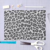 Papier Mousseline Copie grise et gris-clair de léopard (Artisanat)