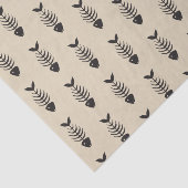 Papier Mousseline Copie noire de squelettes d'os de poissons (Détail)