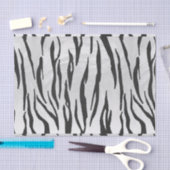 Papier Mousseline Copie noire et blanche de tigre (Artisanat)