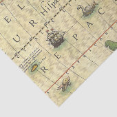 Papier Mousseline Copie vintage de carte (Détail)