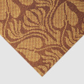 Papier Mousseline Coptic embroidery pattern - Orange leaves (Détail)