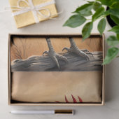 Papier Mousseline Coq au lever du soleil (Cadeau)