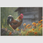 Papier Mousseline Coq dans le pays 1 Document de découpage (Recto)