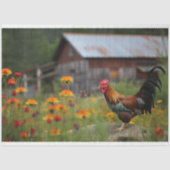 Papier Mousseline Coq dans le pays 2 Document de découpage (Recto)