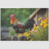 Papier Mousseline Coq dans le pays 3 Document de découpage (Recto)