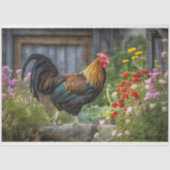 Papier Mousseline Coq dans le pays 4 Document de découpage (Recto)
