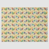 Papier Mousseline Coq de campagne rétro (Recto)